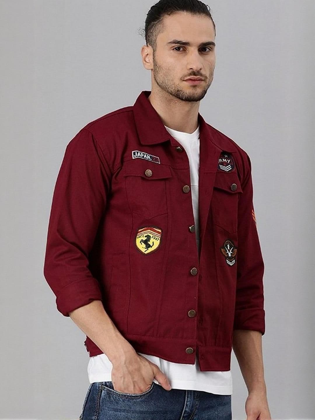 VOXATI Spread Collar Denim Jacket - view 1