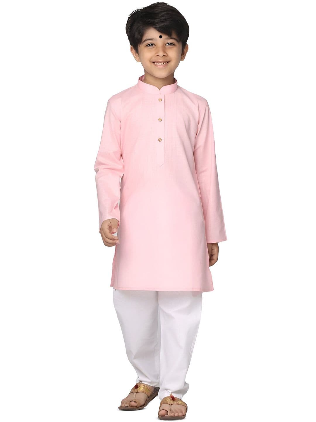 Enmozz Boys Mandarin Collar Straight Kurta - view 1