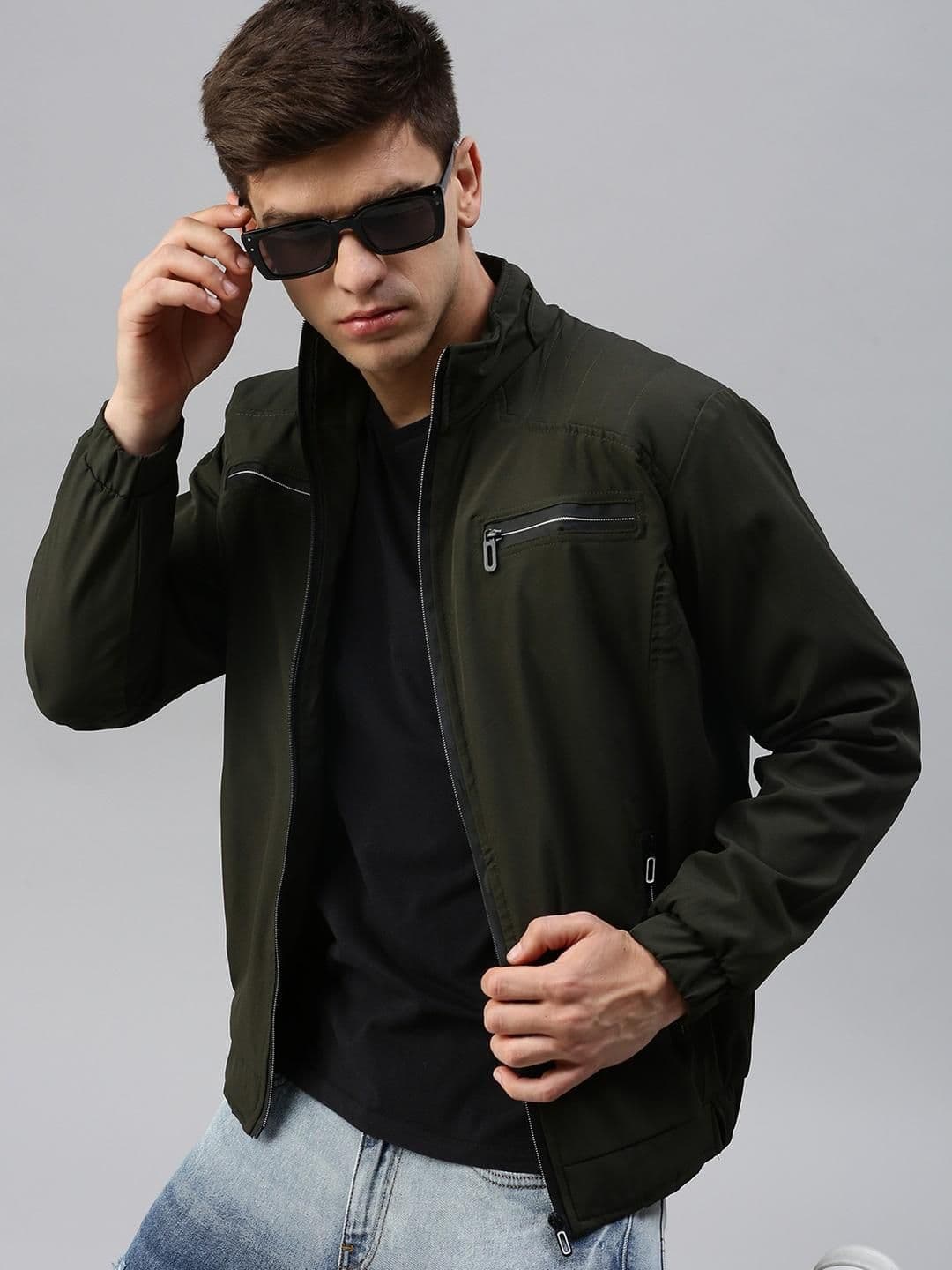 VOXATI Stand Collar Casual Bomber Jacket - view 1