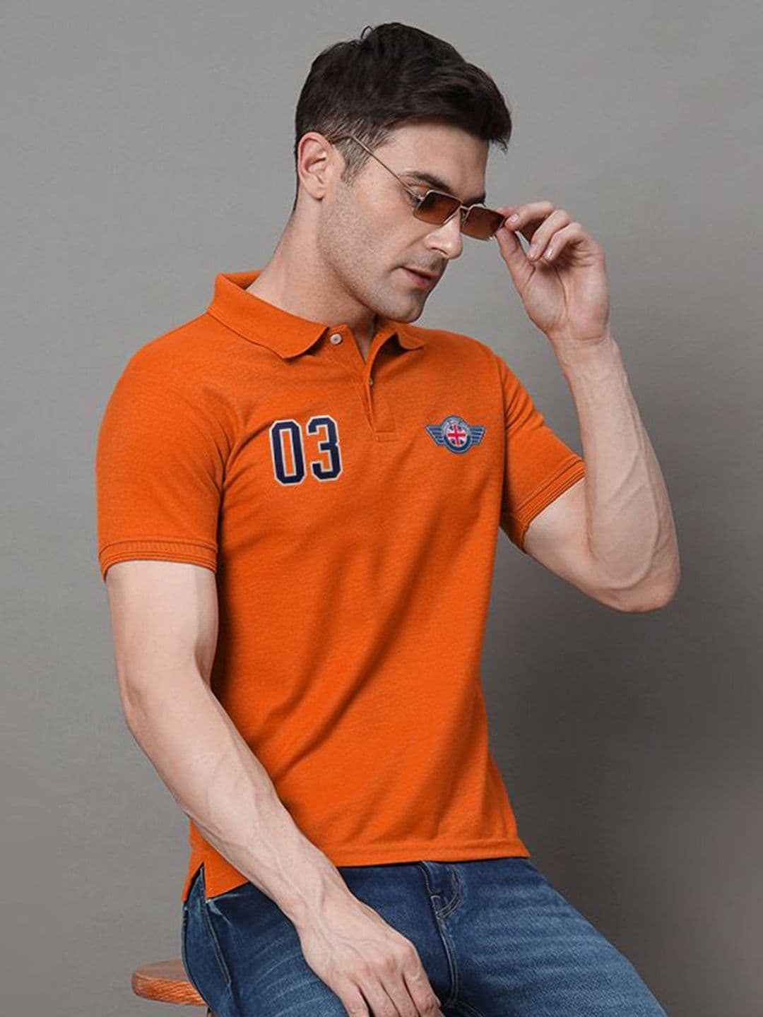 SZN Men Polo Collar Moisture Wicking Raw Edge T-shirt - view 1