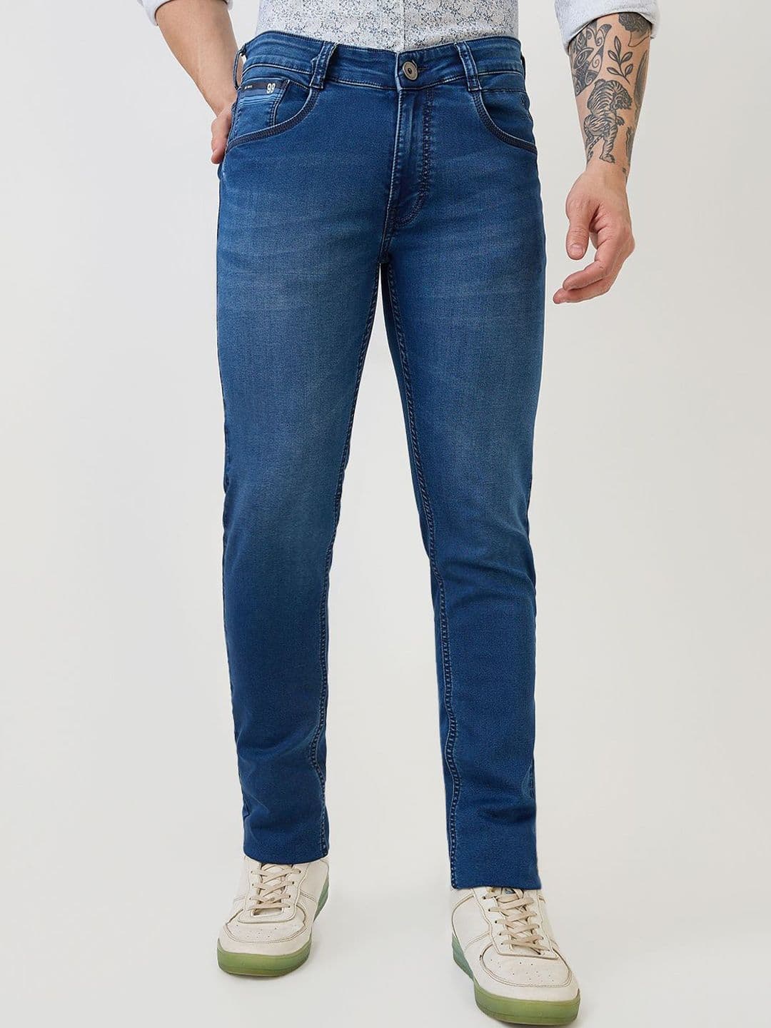 Parx Men Tapered Fit Low-Rise Heavy Fade Jeans - view 1