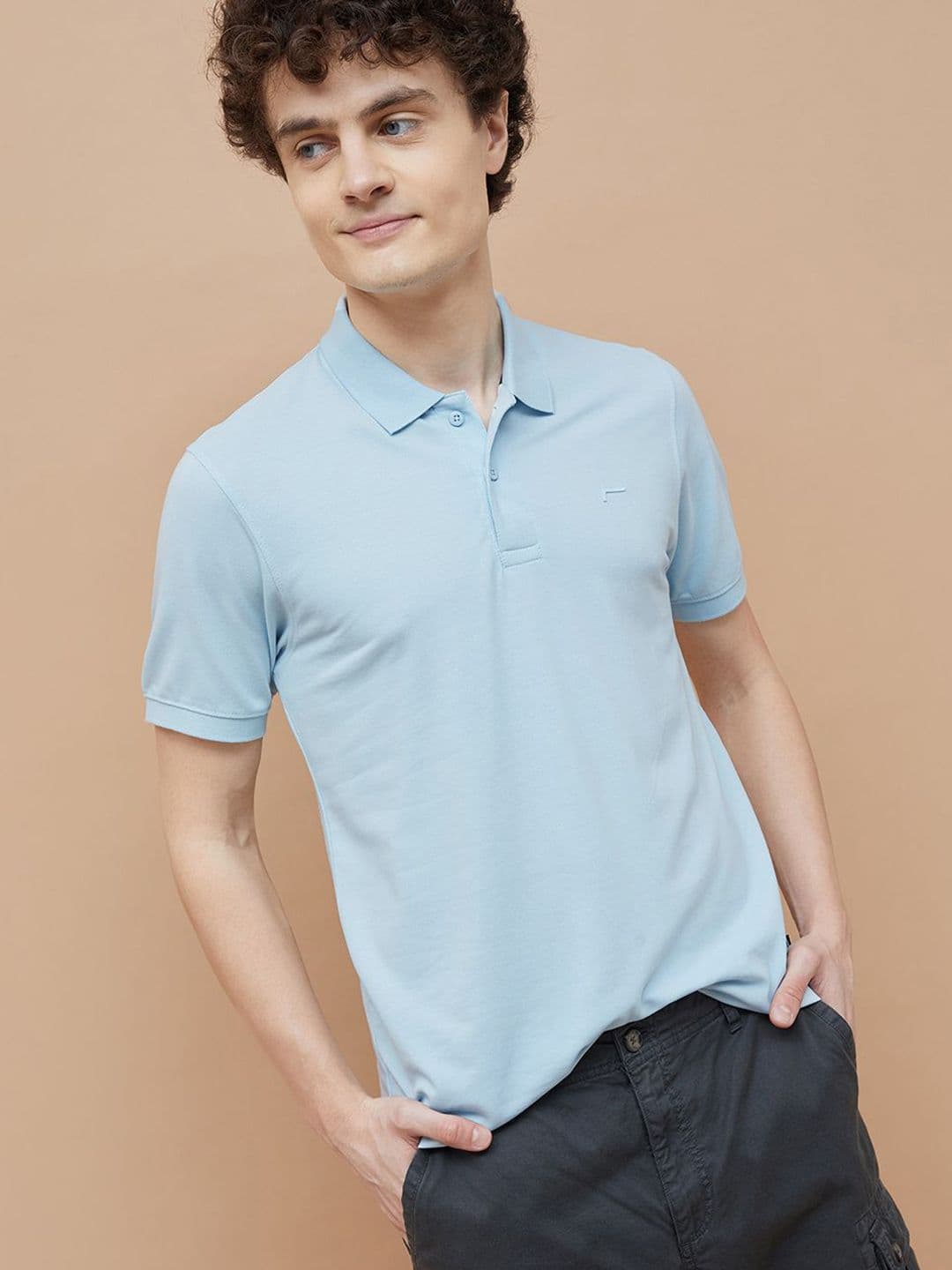 Fame Forever by Lifestyle Polo Collar Cotton Regular Fit T-Shirt - view 1