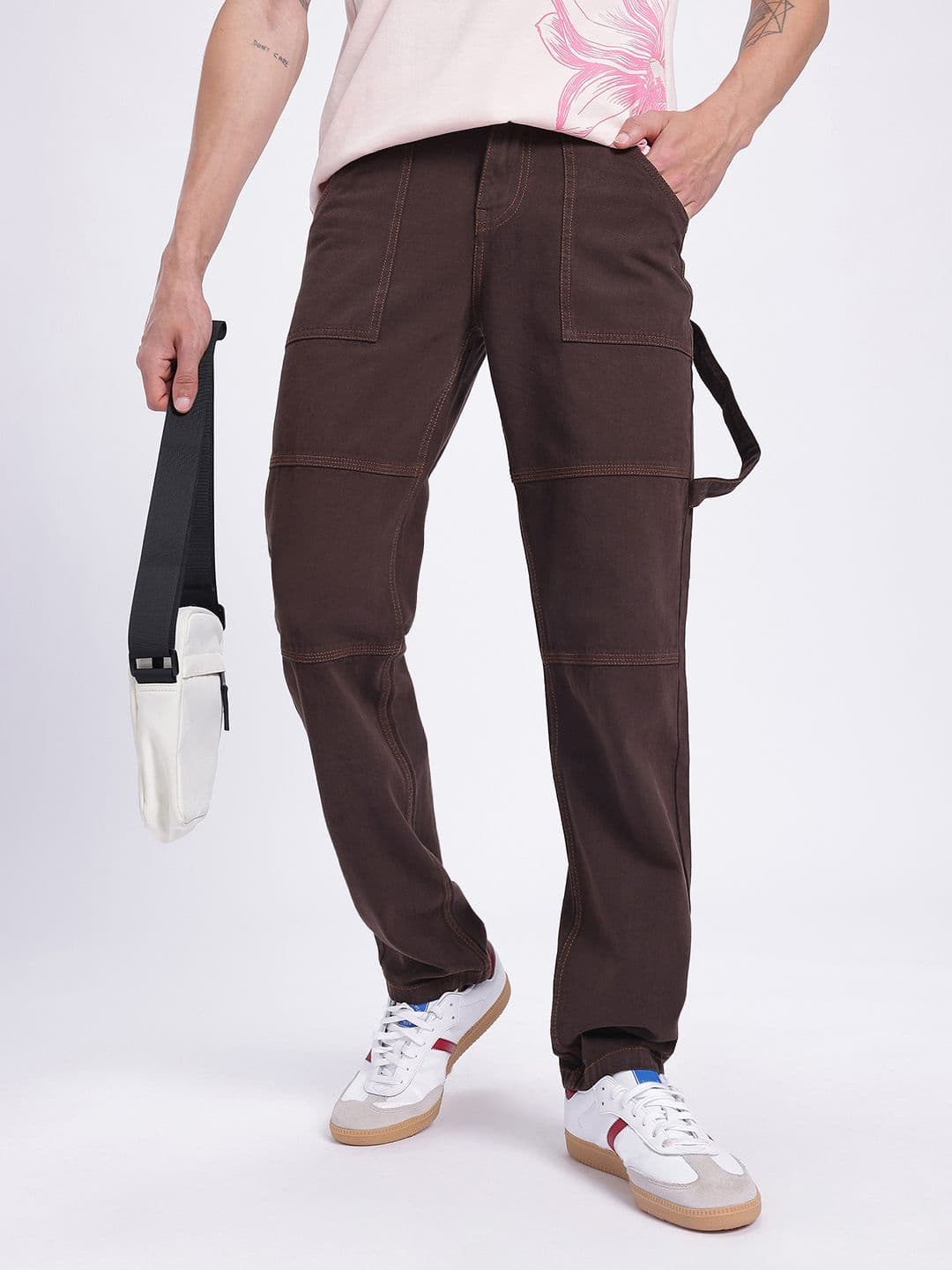 glitchez Men Paneled Strap Detail Regular Fit Jeans - view 1