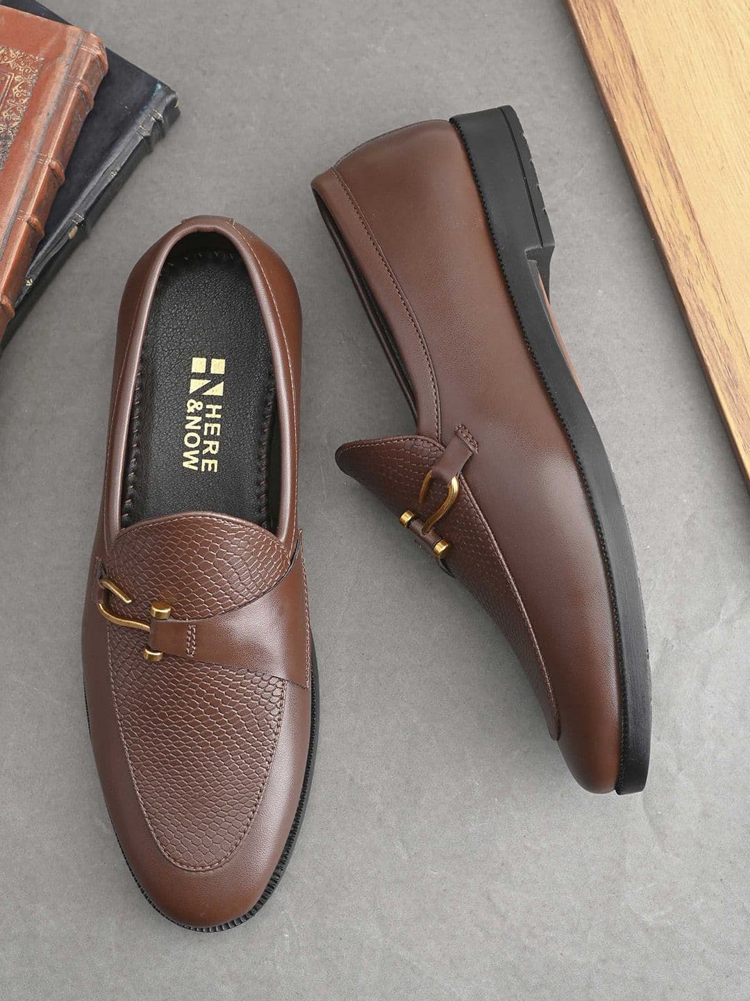 HERE&NOW Men Buckle Formal Loafers - view 1