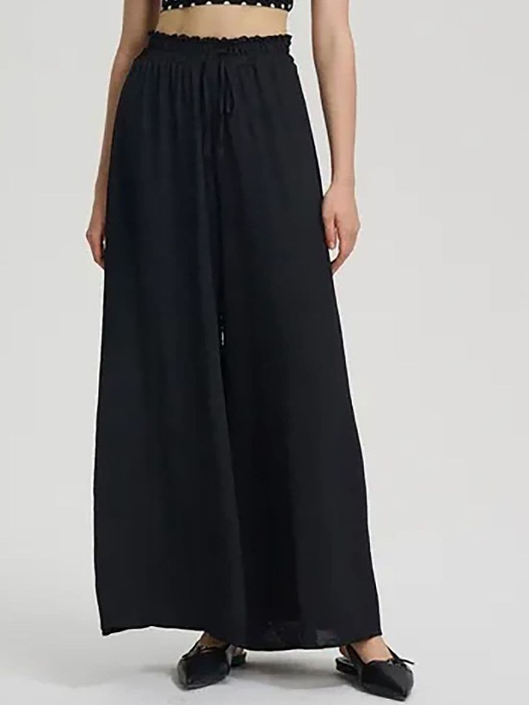 Kotty Women High-Rise Easy Wash Pleated Loose Fit Wide Leg Trousers - view 1