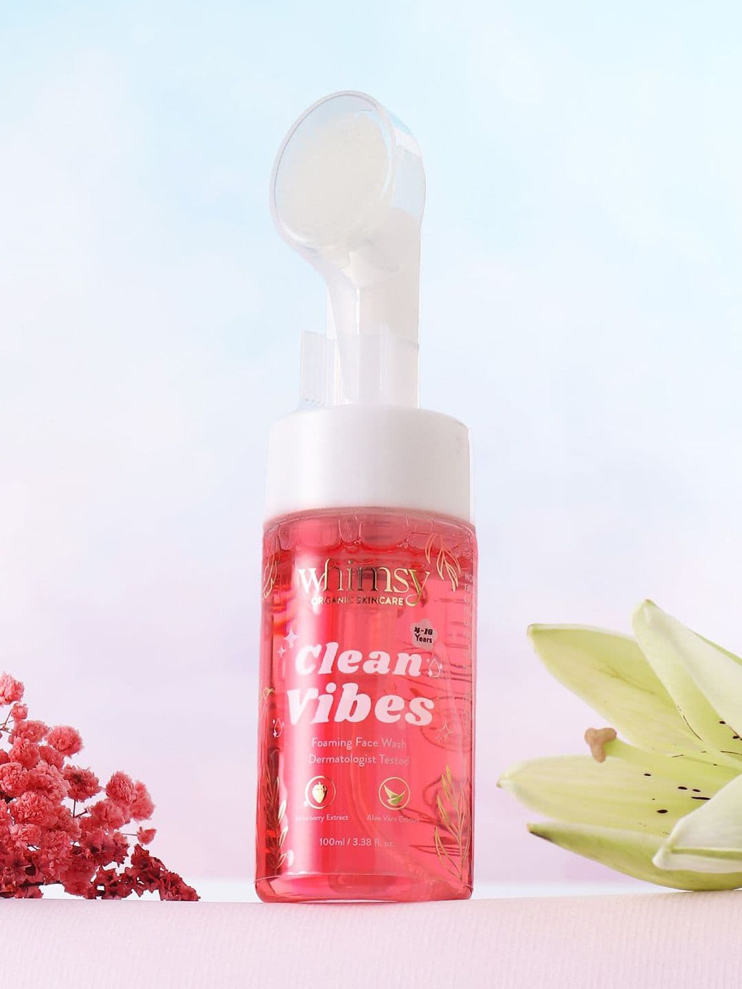 Whimsy Beauty Clean Vibes Foaming Face Wash with Strawberry & Aloe Vera - 100 ml - view 1