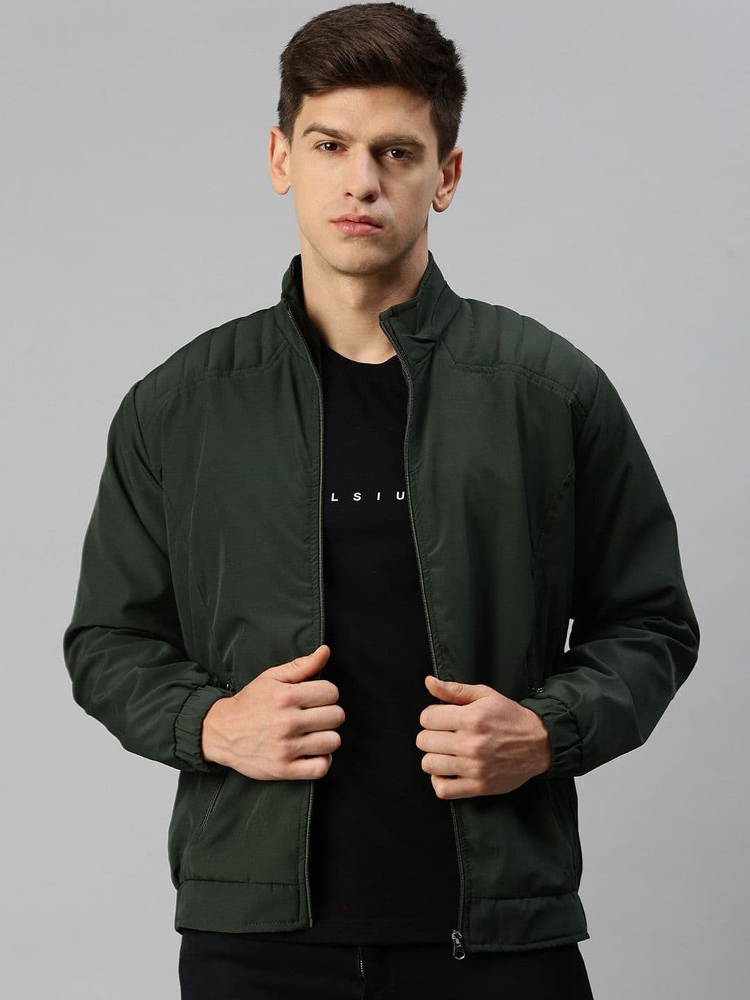 VOXATI Men Crop Bomber Jacket - view 1