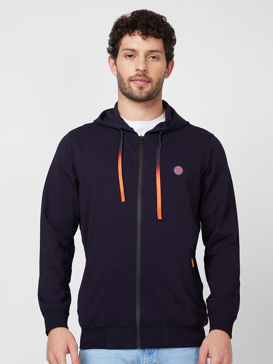 SPYKAR Men Hooded Front-Open Sweatshirt - view 1