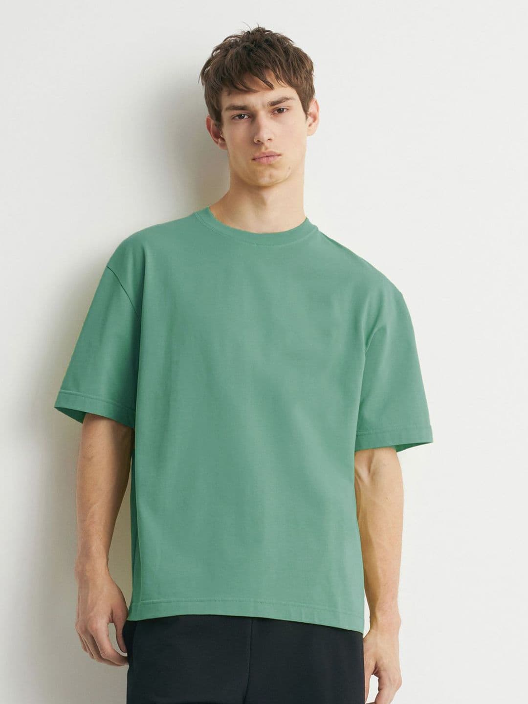 MISCHIEF MONKEY Pure Cotton Drop-Shoulder Sleeves Oversized T-shirt - view 1