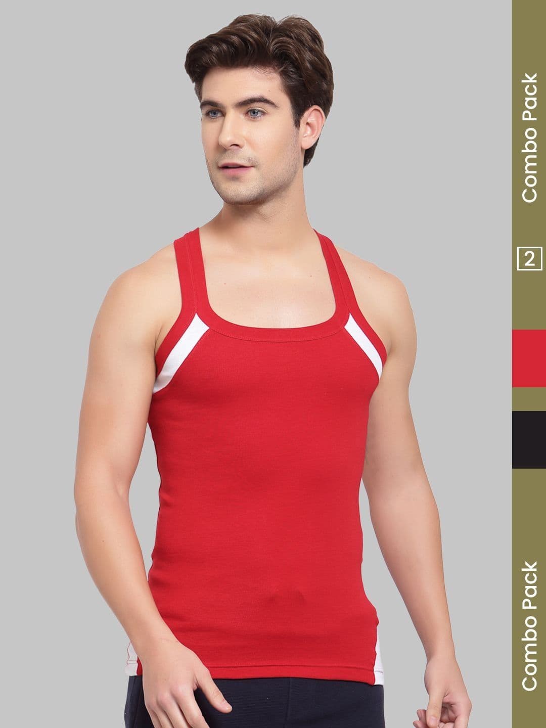 MACHO Lux Cozi Assorted Cotton Gym Vest - view 1