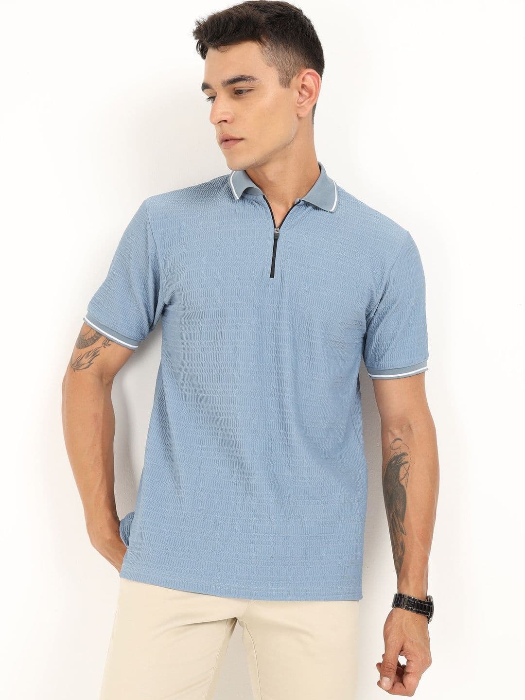 THE BEETEL HOUSE Men Polo Collar T-shirt - view 1