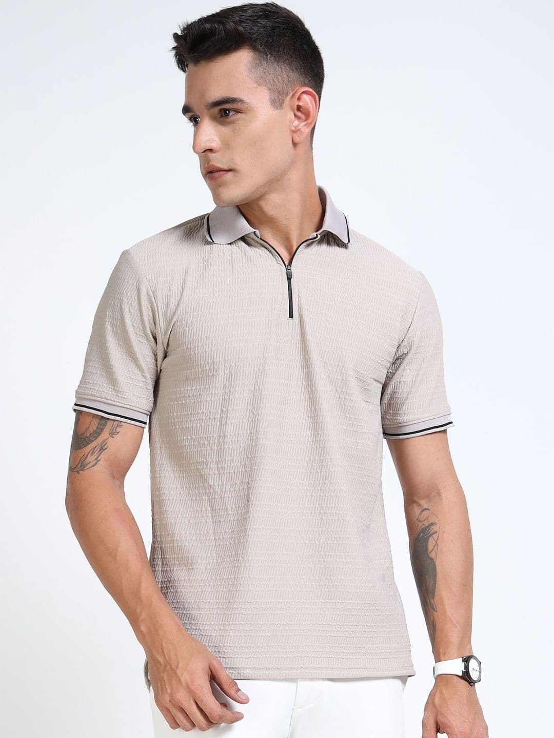 THE BEETEL HOUSE Men Polo Collar T-shirt - view 1