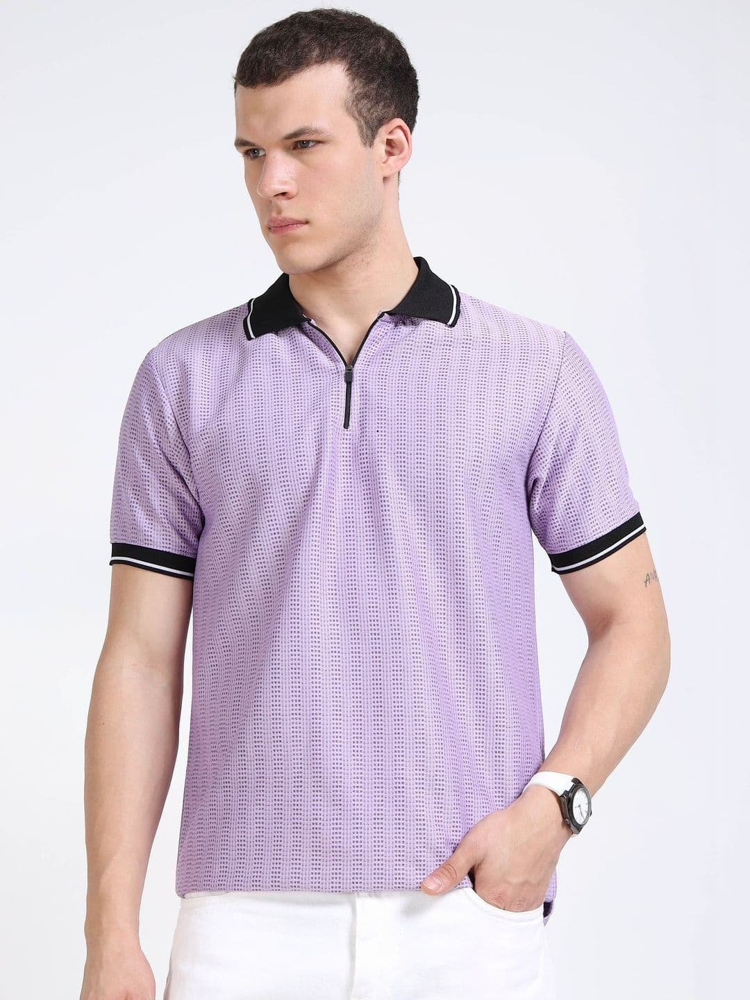 THE BEETEL HOUSE Men Polo Collar T-shirt - view 1