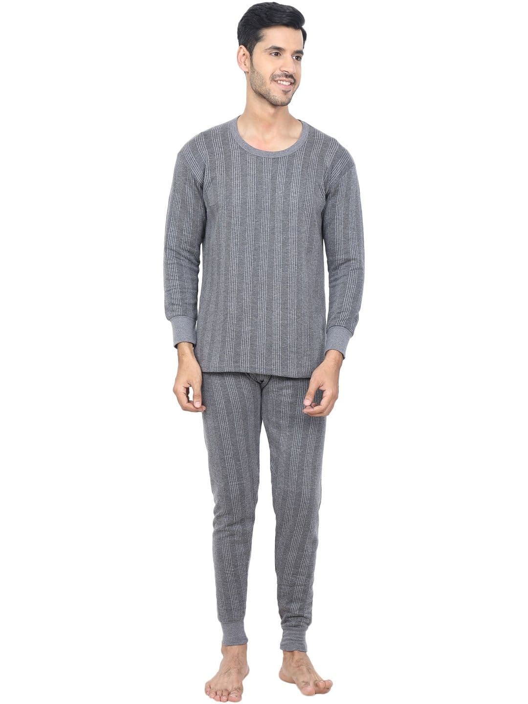 YOUTH ROBE Men Ribbed Full Sleeves Thermal Set - view 1