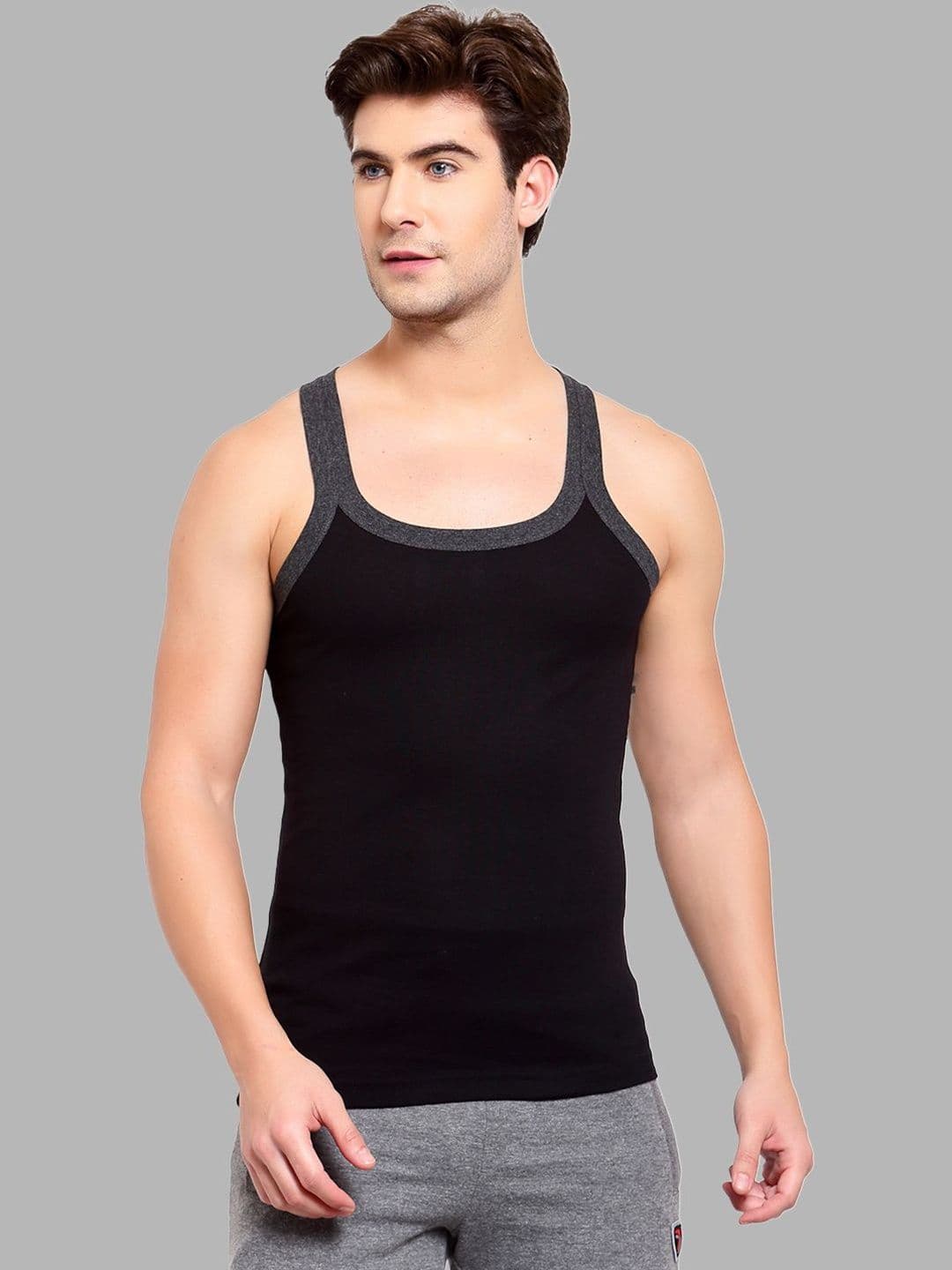 MACHO Pack Of 2 Assorted Pure Cotton Gym Vest - view 1