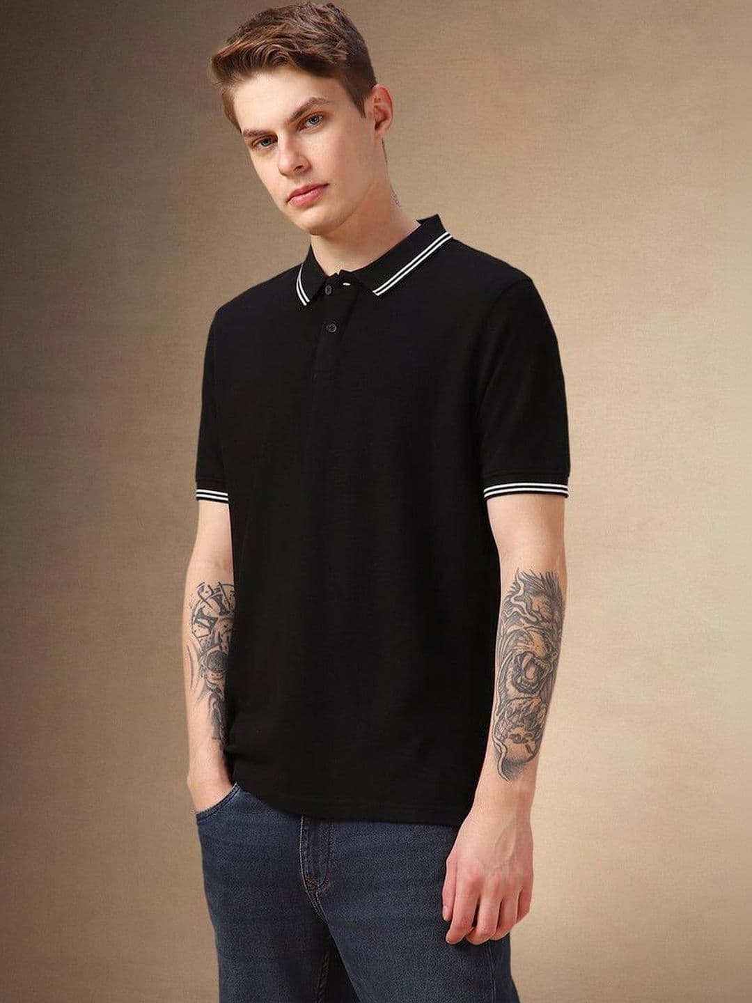 TIGER SNAKE Men Polo Collar Short Sleeves T-shirt - view 1