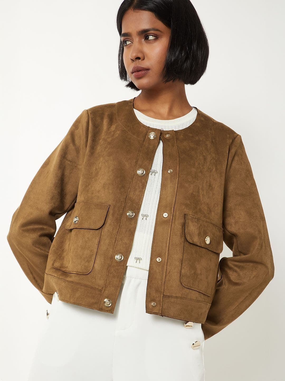 max Women Knitted and Woven Jacket - view 1