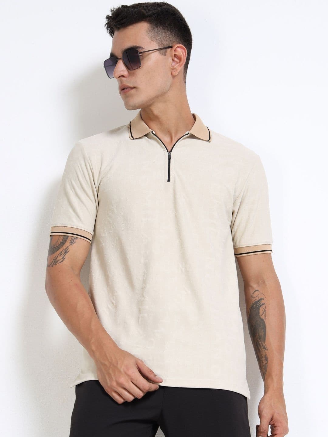 THE BEETEL HOUSE Men Polo Collar Short Sleeves T-shirt - view 1