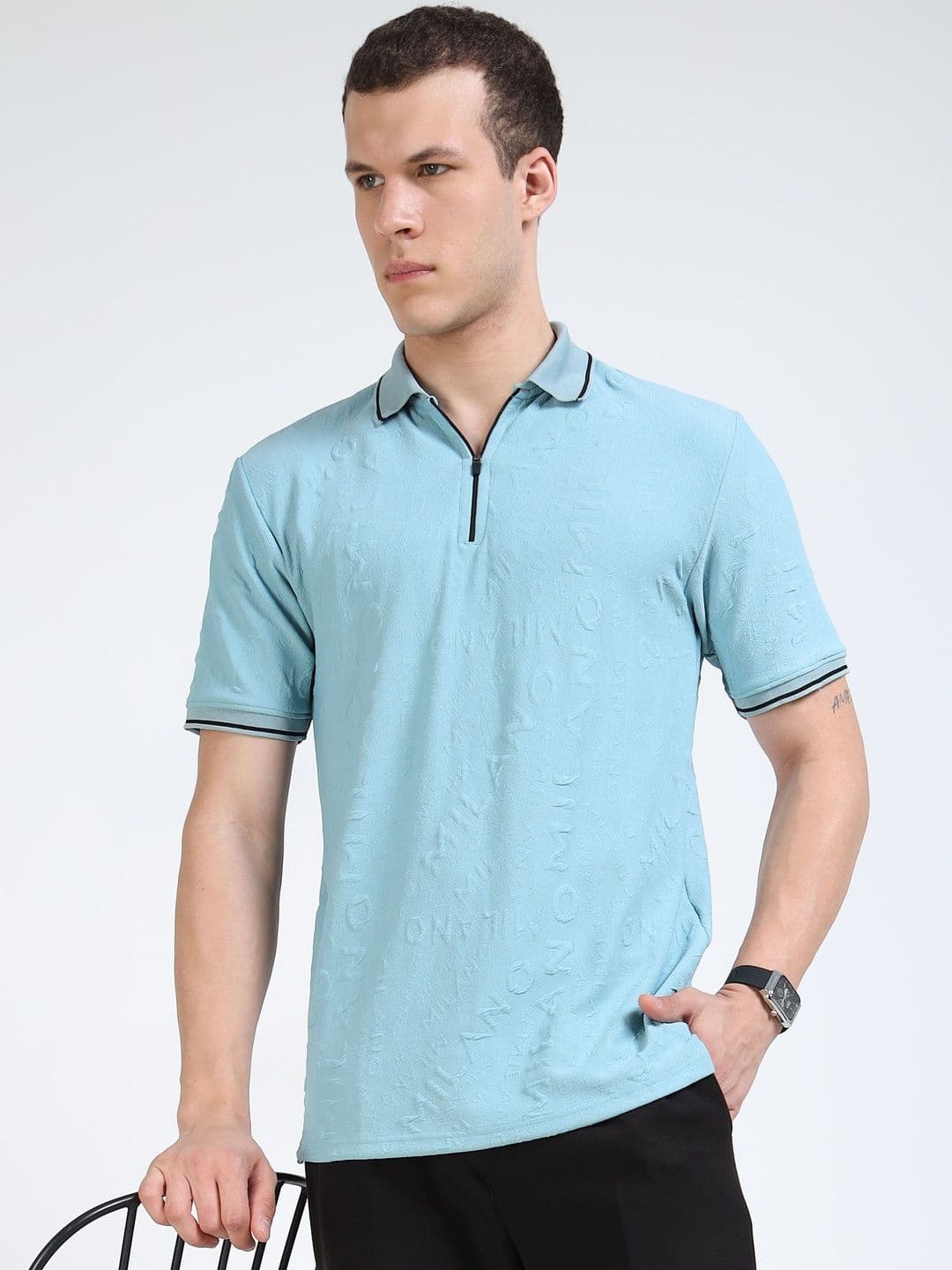 THE BEETEL HOUSE Men Polo Collar T-shirt - view 1
