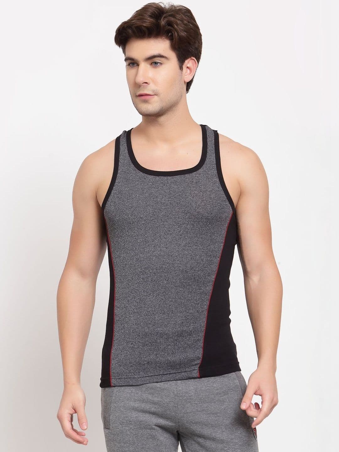 MACHO Pack Of 2 Assorted Pure Cotton Gym Vests - view 1