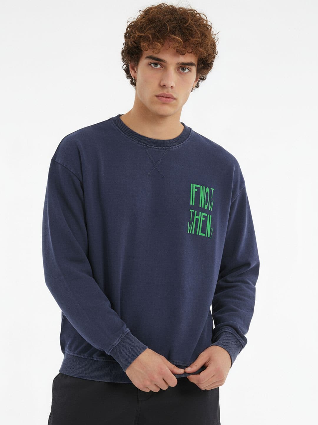 glitchez Typography Printed Pullover - view 1