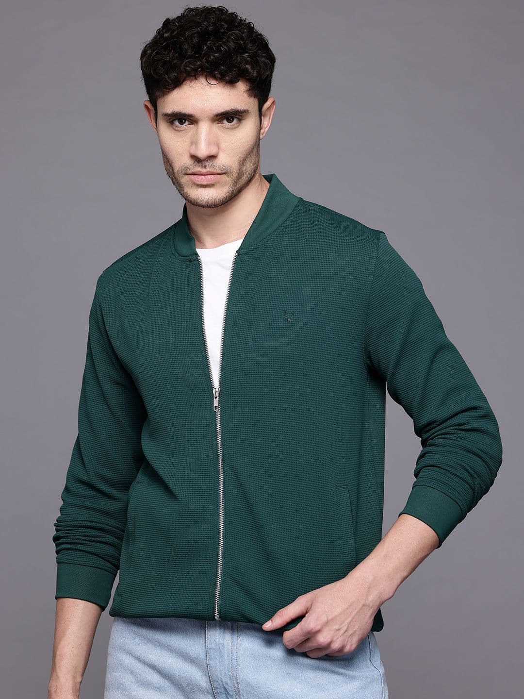 Allen Solly Self-Design Bomber Jacket - view 1