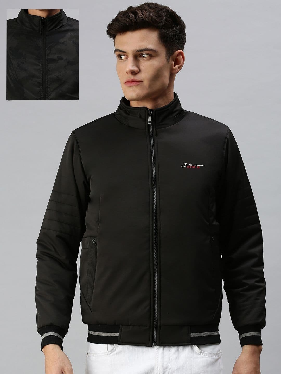 SHOWOFFFF Men Colourblocked Lightweight Bomber Jacket - view 1