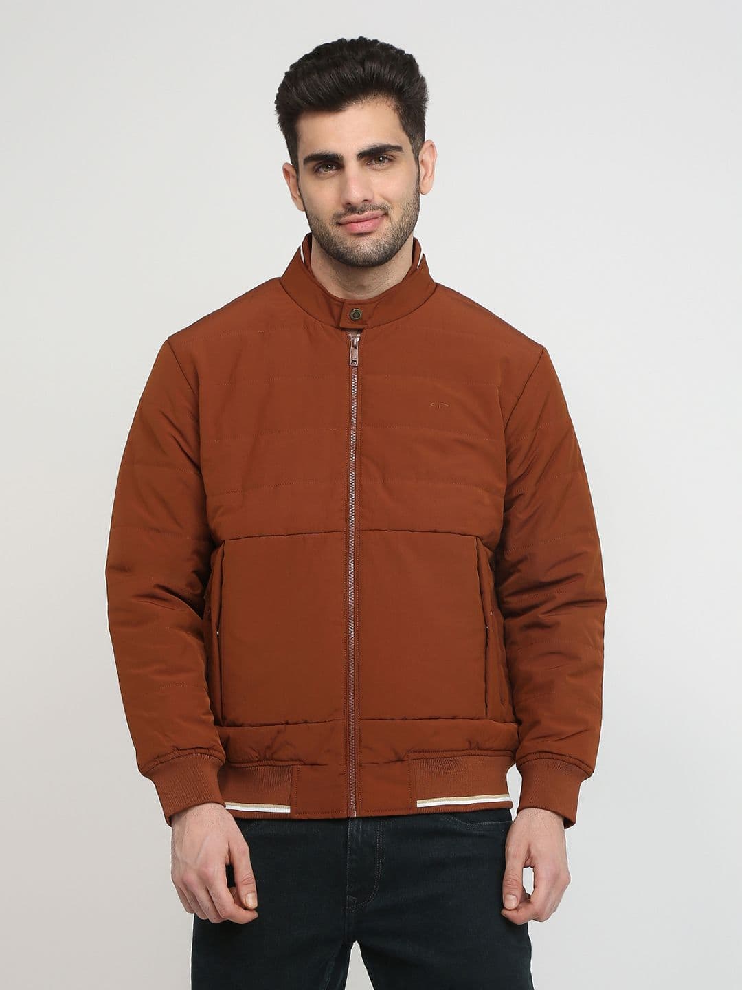 ColorPlus Mock Collar Bomber Jacket - view 1