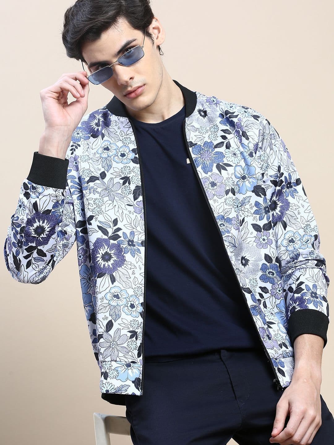 SHOWOFFFF Men Floral Water Resistant Bomber Jacket - view 1