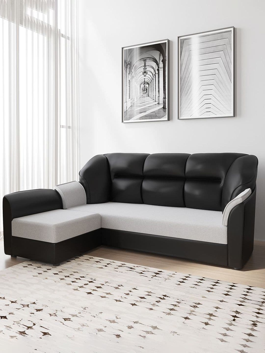 Westido Cyrus Black 5 Seater DIY Sofa - view 1