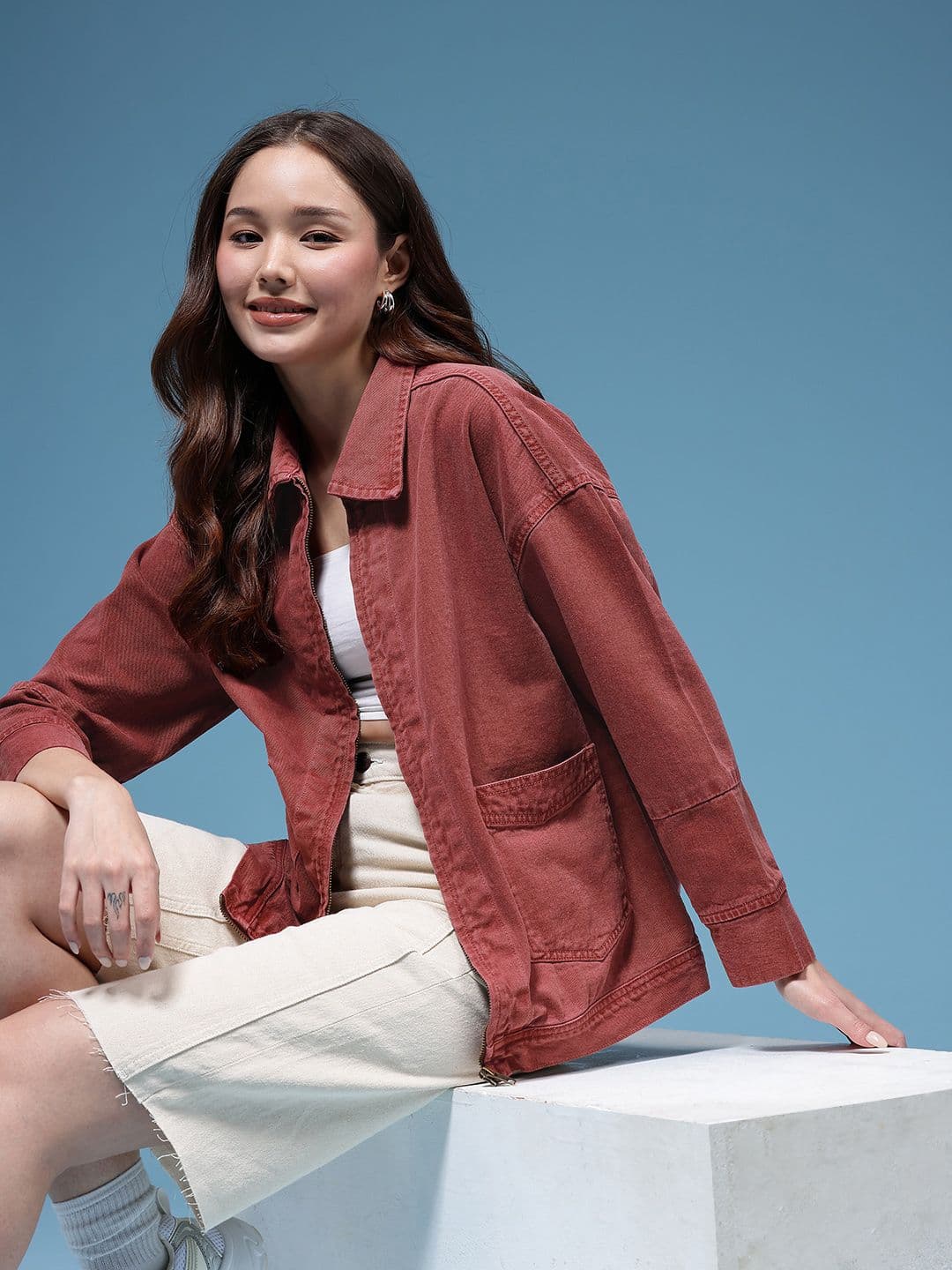 HERE&NOW Pure Cotton Denim Jacket - view 1