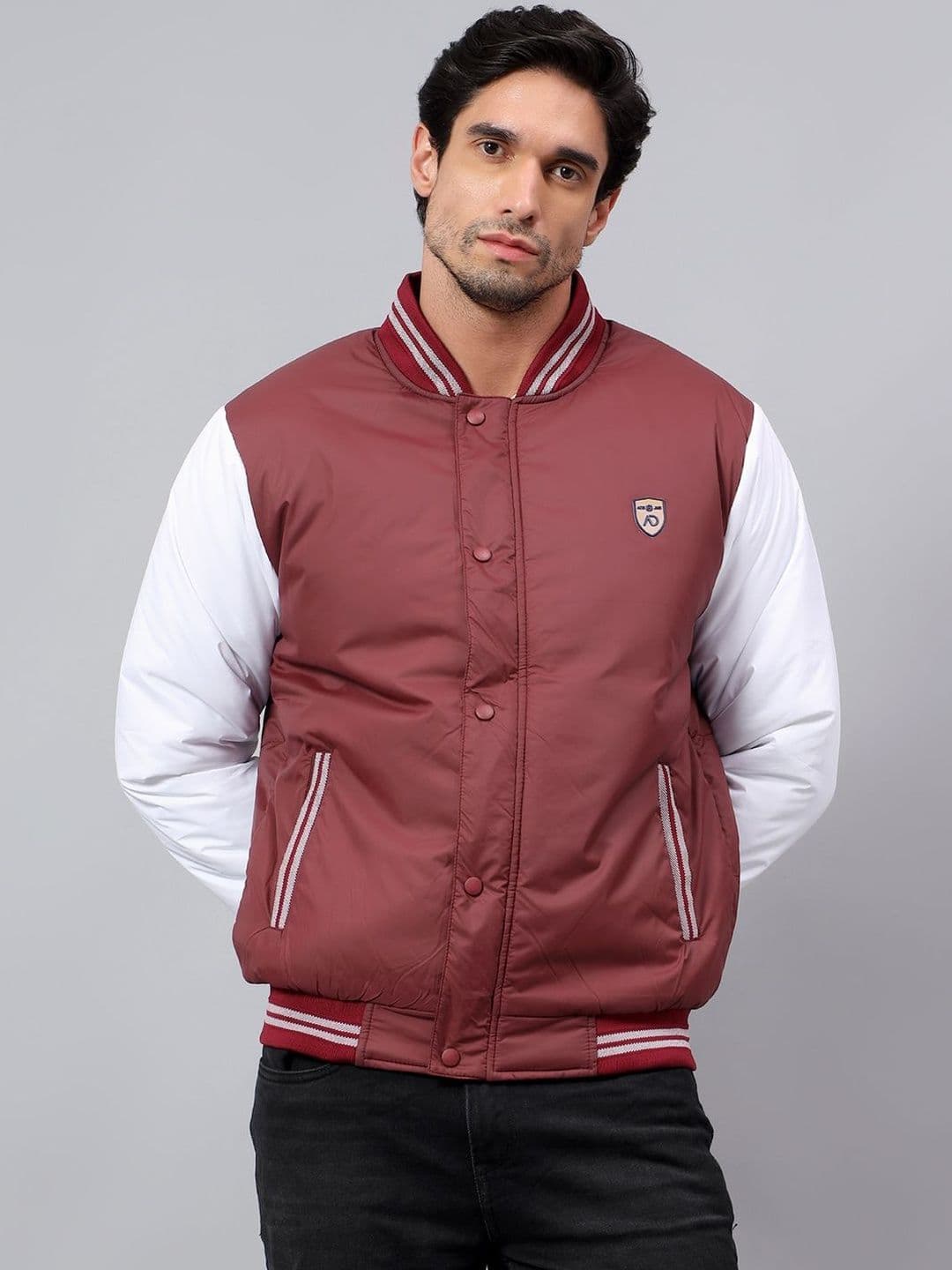 Mast & Harbour Men Colourblocked Lightweight Bomber Jacket - view 1
