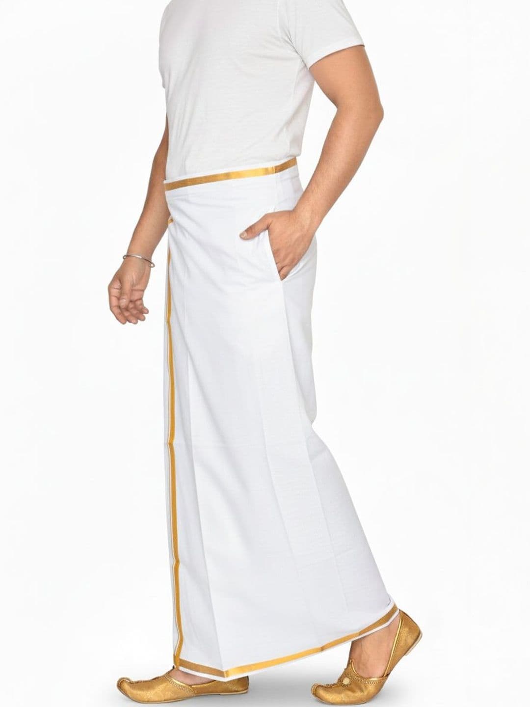 TUNI MANI Cotton Dhoti with Velcro Pocket - view 1