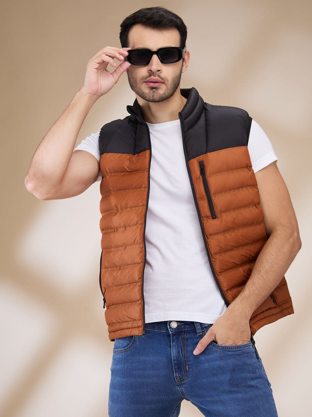 ColorPlus Colourblocked Padded Gilet Jacket - view 1