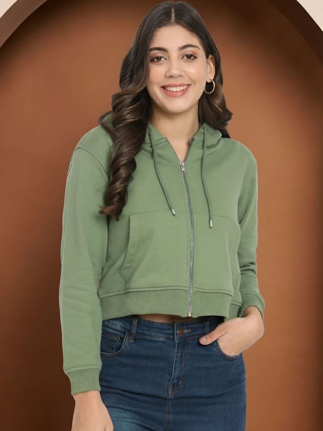 CHARMGAL Women Crop Open Front Jacket - view 1
