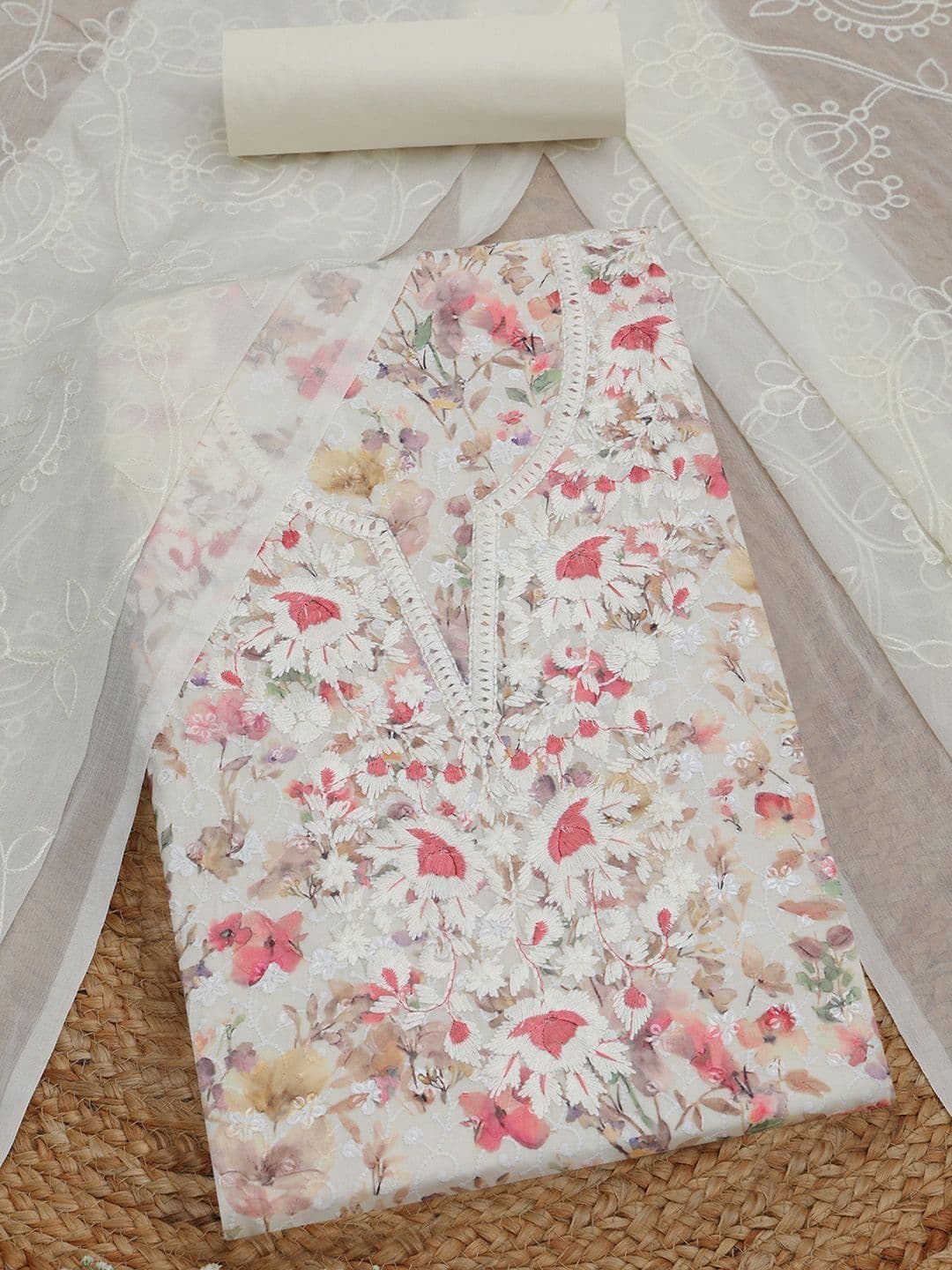 Soch Printed Unstitched Dress Material - view 1