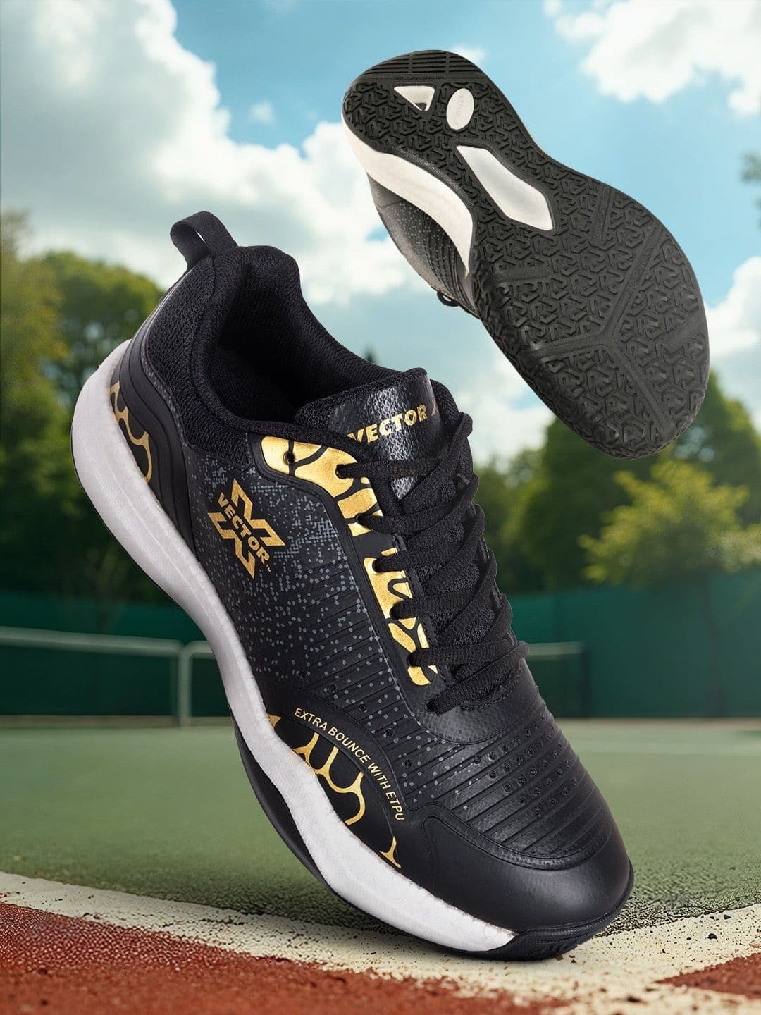 VECTOR X Supreme 2.0 Breathable Mesh & TPU Fusing Upper + Rubber Sole Badminton Shoes - view 1