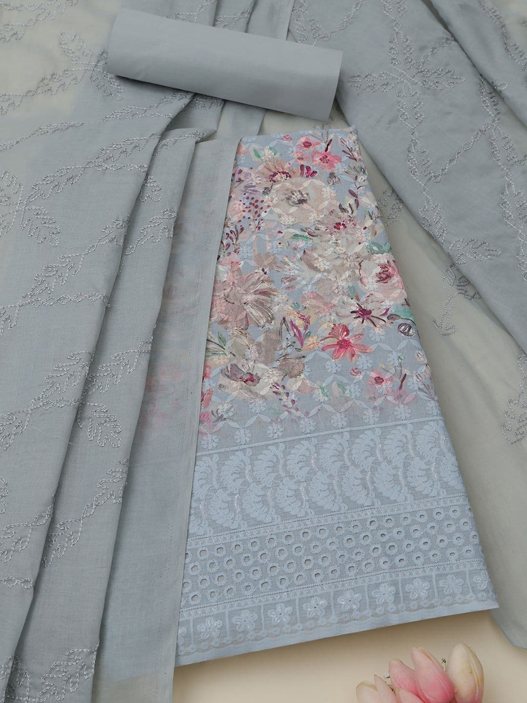 Soch Printed Pure Cotton Unstitched Dress Material - view 1