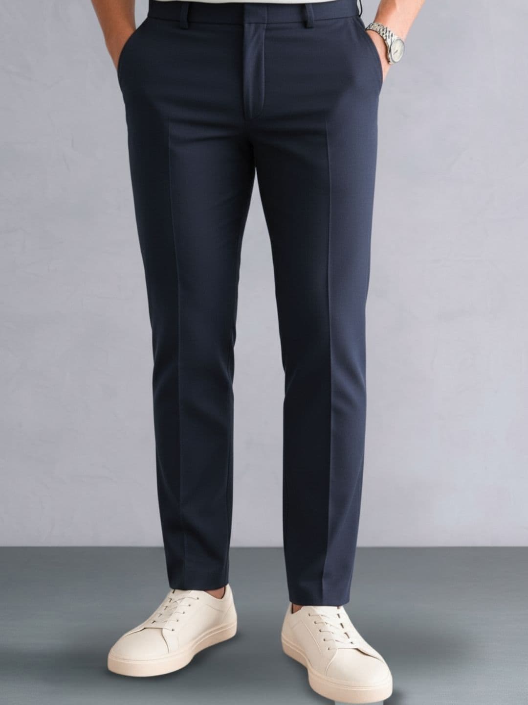 Zee Gold Men Relaxed Mid-Rise Formal Trousers - view 1