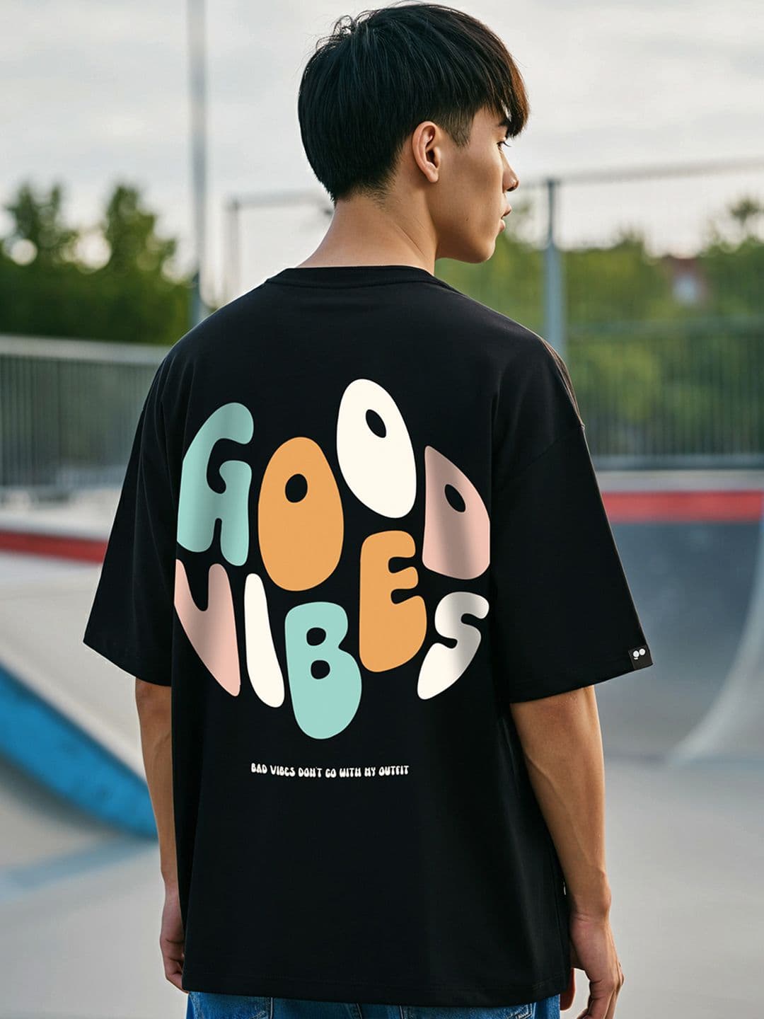 Bewakoof Men Typography Printed Extended Sleeves Pure Cotton Oversized T-shirt - view 1