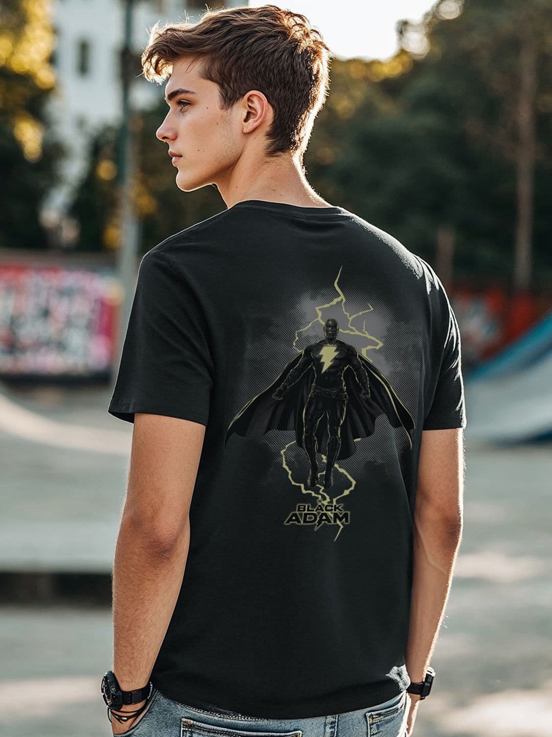 Bewakoof Pure Cotton Black Printed T-shirt - view 1