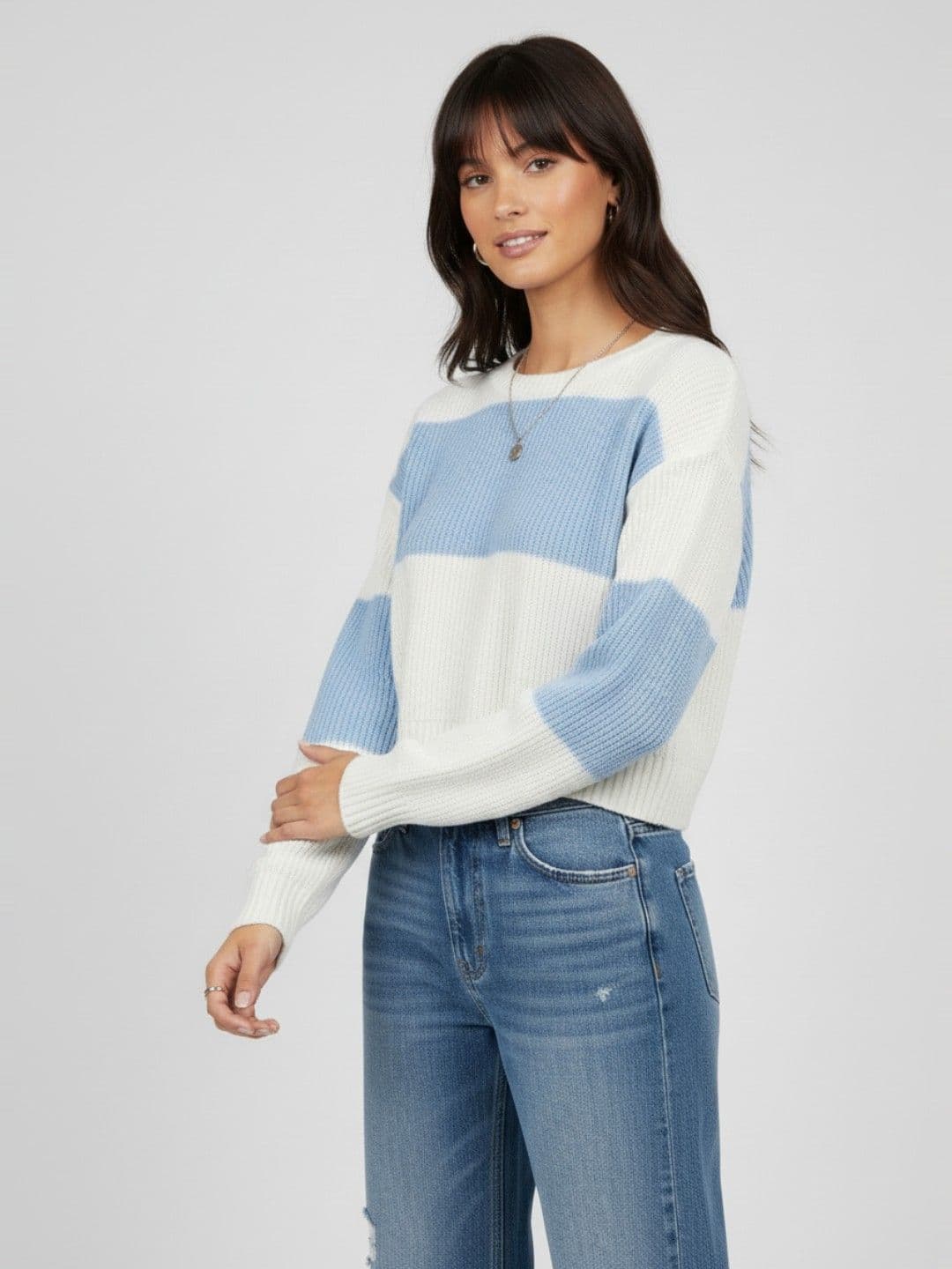 glitchez Colorblocked Oversized Crop Pullover - view 1