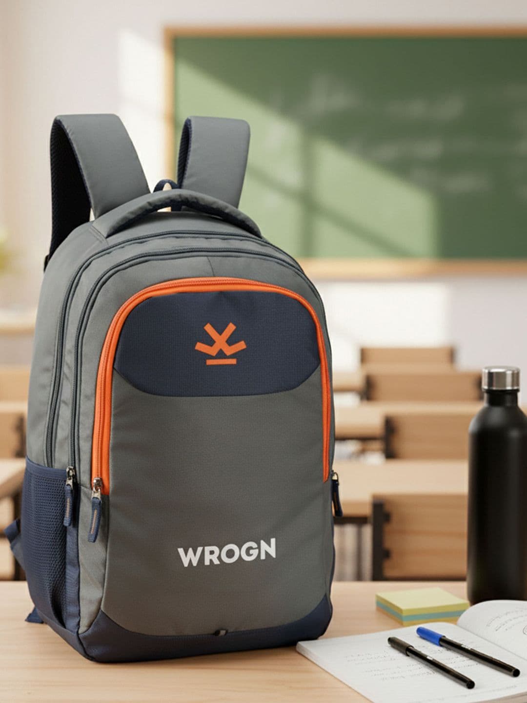 WROGN Unisex Brand Logo Backpack with Compression Straps - view 1