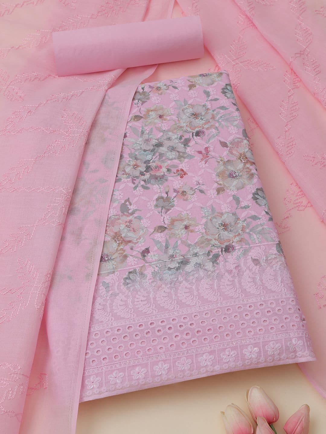 Soch Printed Unstitched Dress Material - view 1