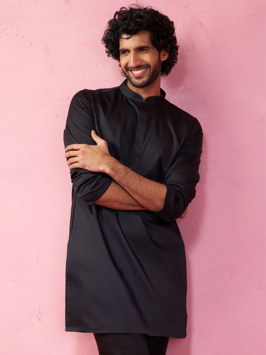VASTRAMAY Men Satin Kurta - view 1