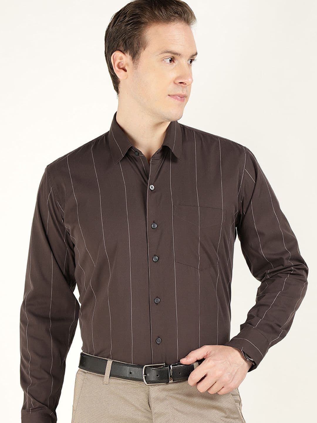 Hancock Men Slim Fit Striped Formal Shirt - view 1