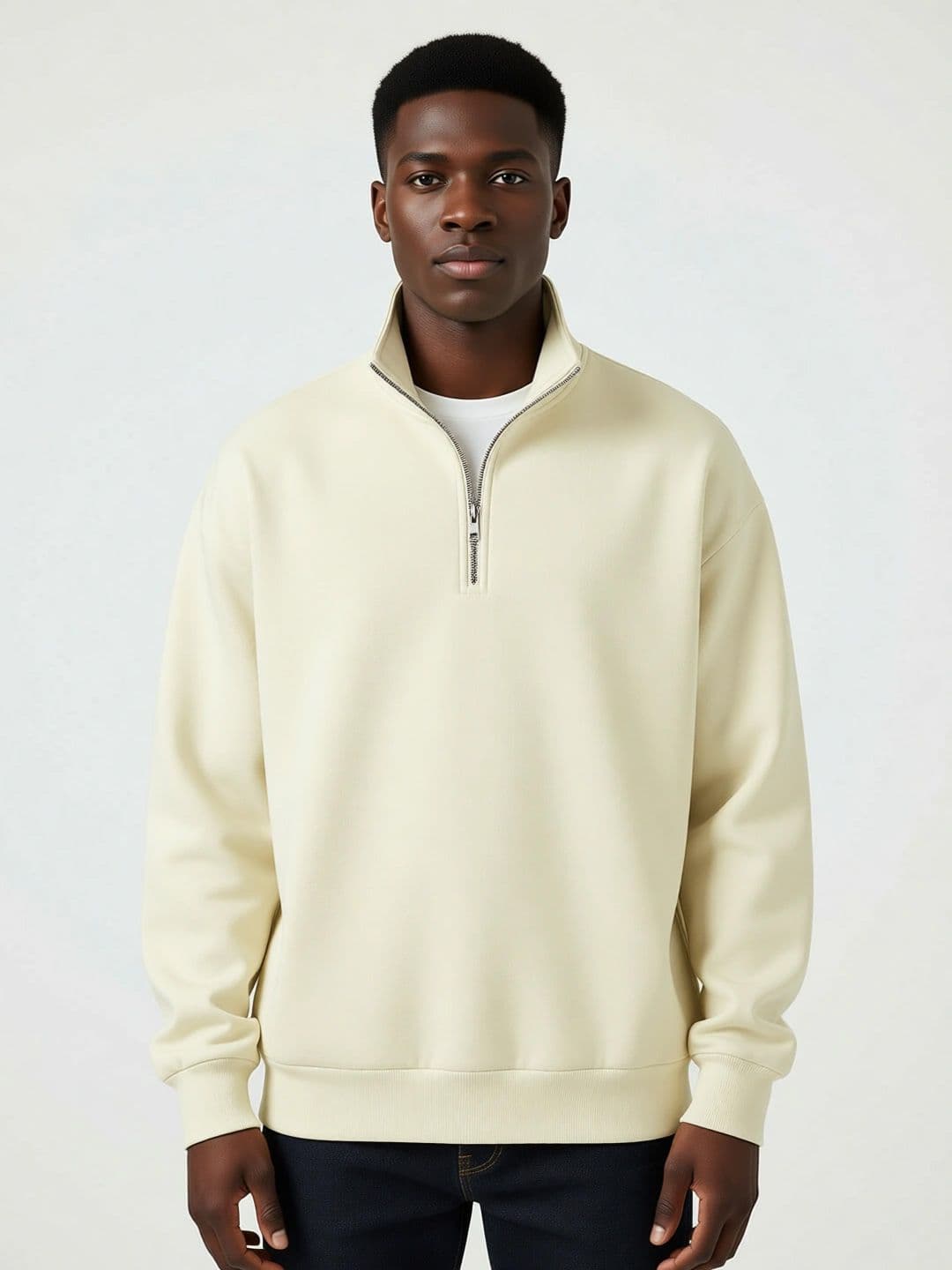 Fashion And Youth Men Shirt Collar Sweatshirt - view 1