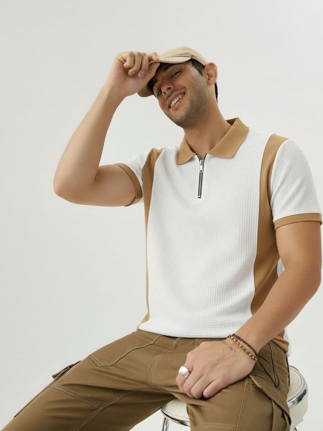 Try This Men Colourblocked Polo Collar 1 T-shirt - view 1