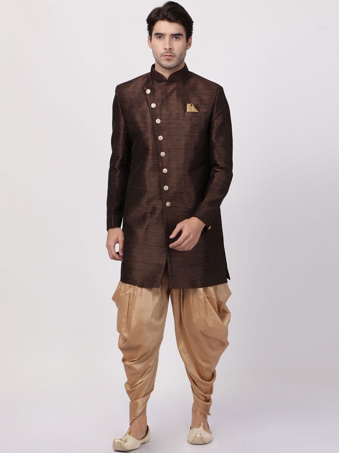 JBN Creation Mandarin Collared Sherwani - view 1