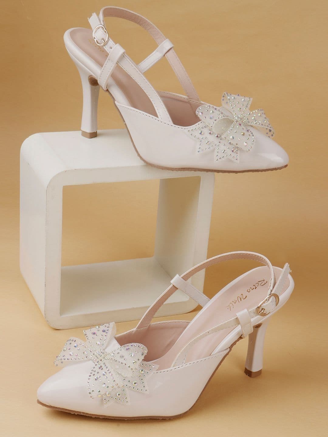 Retro Walk Party Stiletto Pumps with Bows - view 1